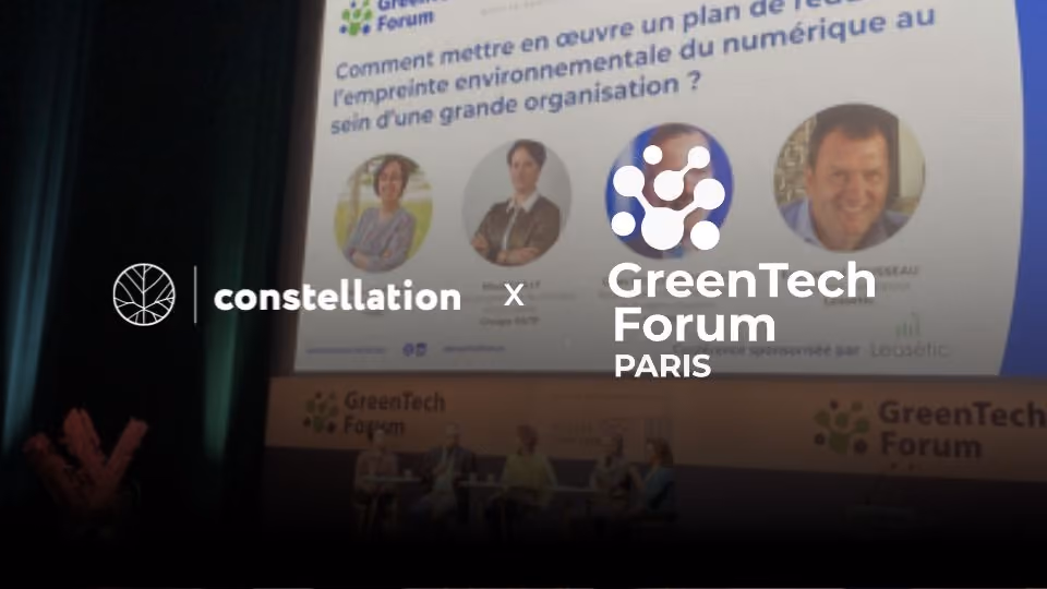 Retrouvez Constellation au GreenTech Forum, le 1 & 2 décembre 2022