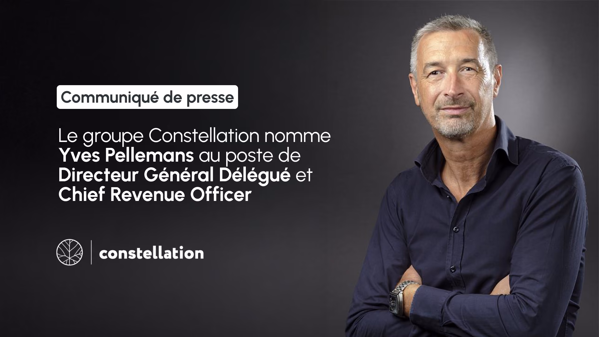 Le groupe Constellation nomme Yves Pellemans au poste de Directeur Général Délégué et Chief Revenue Officer